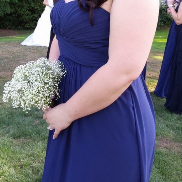 David's Bridal Dresses & Skirts - Davis Bridal Navy blue bridesmaid dress